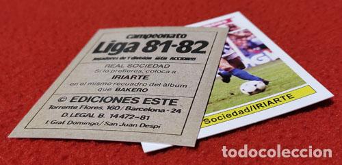 Cromos de f&uacute;tbol: Iriarte Real Sociedad custom 81-82