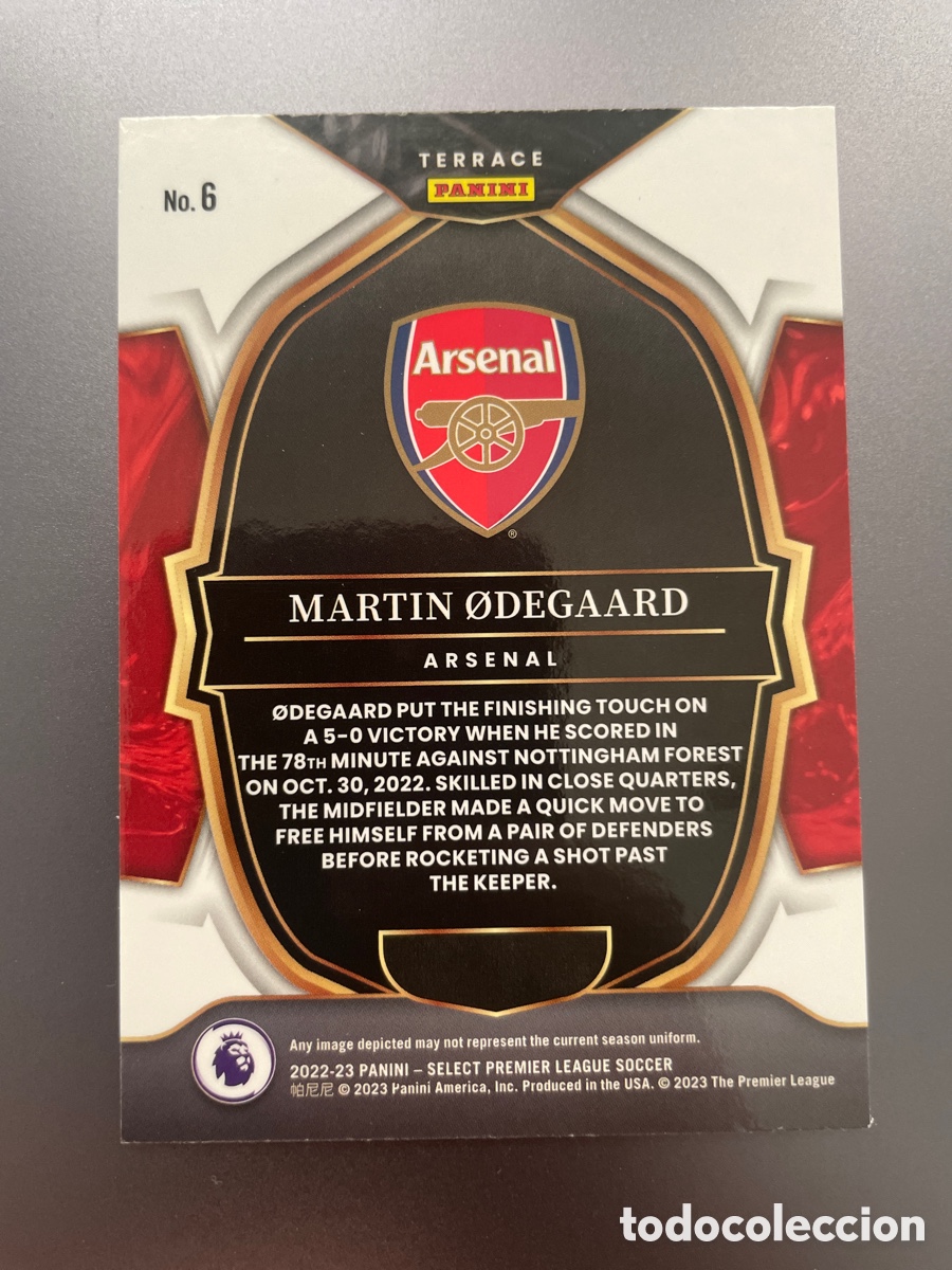 Cromos de f&uacute;tbol: Martin Odegaard 6 Panini Select 2022-23 Arsenal - Foto 2