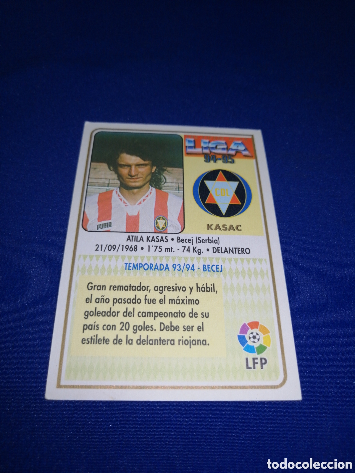 Cromos de f&uacute;tbol: LIGA 94-95 C. D. LOGRO&Ntilde;ES 288 - Foto 2