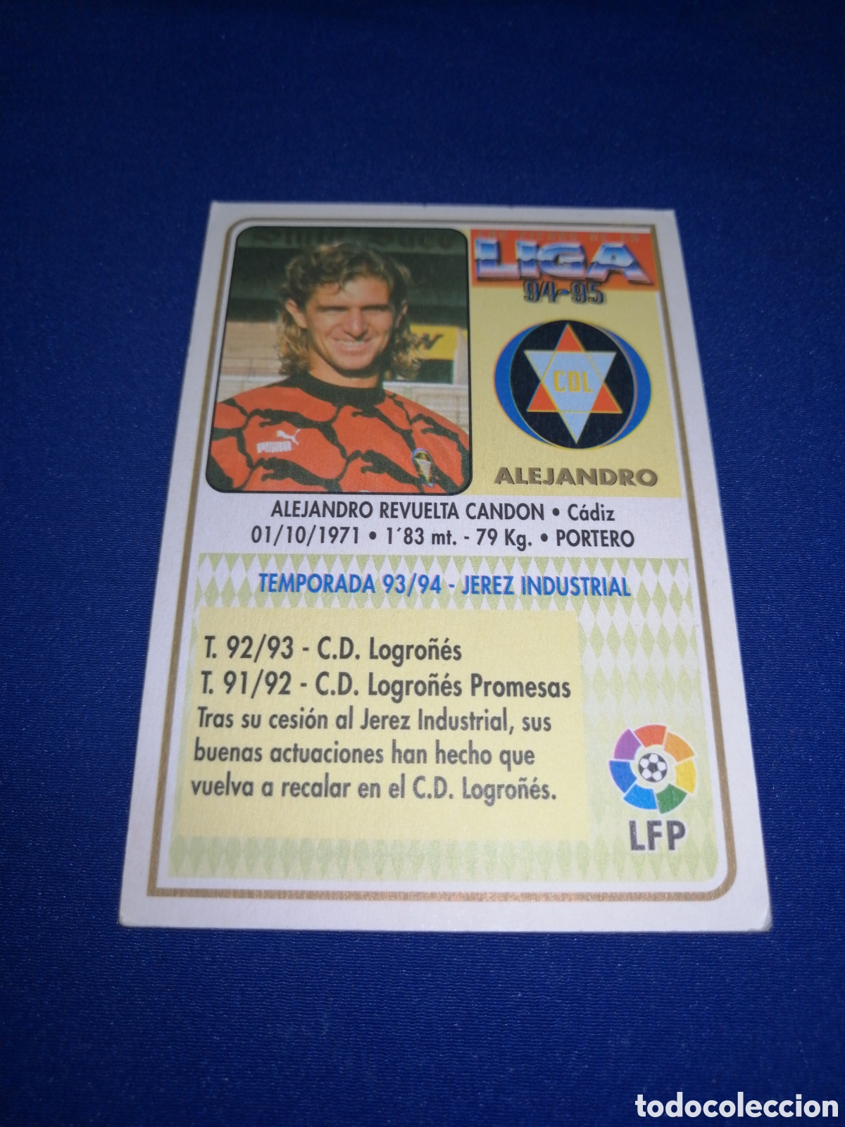 Cromos de f&uacute;tbol: LIGA 94-95 C. D. LOGRO&Ntilde;ES 274 - Foto 2