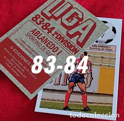 Cromos de f&uacute;tbol: Ablanedo I Sporting Gijon custom 83-84