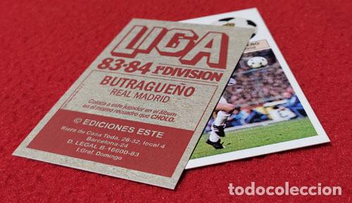 Cromos de f&uacute;tbol: Butrague&ntilde;o Real Madrid custom 83-84
