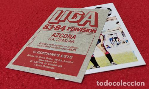 Cromos de f&uacute;tbol: Azcona A. C. Osasuna custom 83-84