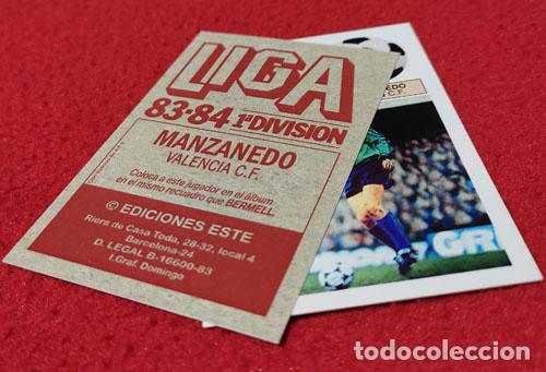 Cromos de f&uacute;tbol: Manzanedo Valencia C.F. custom 83-84