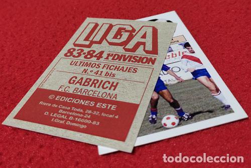 Cromos de f&uacute;tbol: Gabrich F.C. Barcelona ultimos fichajes n&ordm; 41 custom 83-84