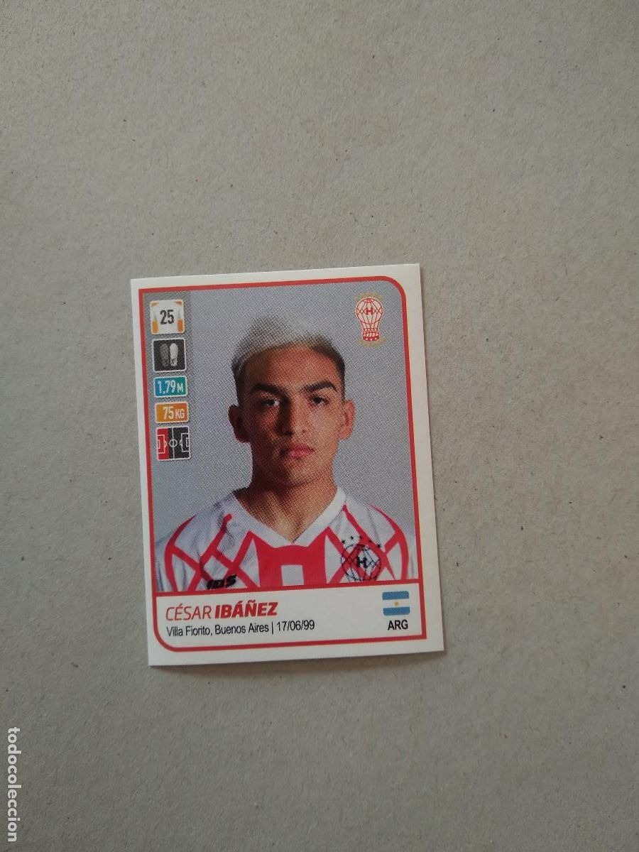 Fu&szlig;ball-Sticker: 236 CESAR IBA&Ntilde;EZ HURACAN CROMO FUTBOL PANINI LIGA ARGENTINA 2021