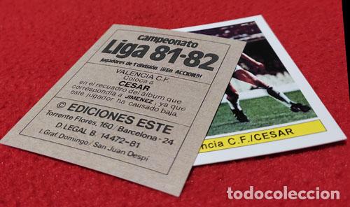 Cromos de f&uacute;tbol: Cesar Valencia C.F. custom 81-82