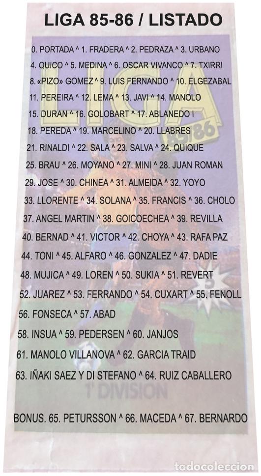 Cromos de f&uacute;tbol: 68 Cartoncitos custom 85-86 - Foto 2