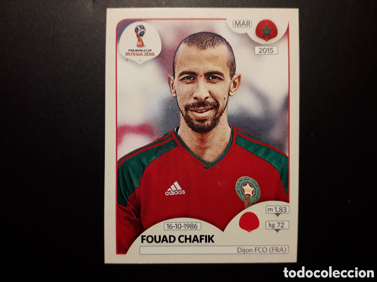 Cromos de Futebol: FOUAD CHAFIK MARRUECOS MUNDIAL F&Uacute;TBOL RUSIA RUSSIA 2018 N&deg; 158 PANINI SIN PEGAR PEDIDO M&Iacute;NIMO 3&euro;