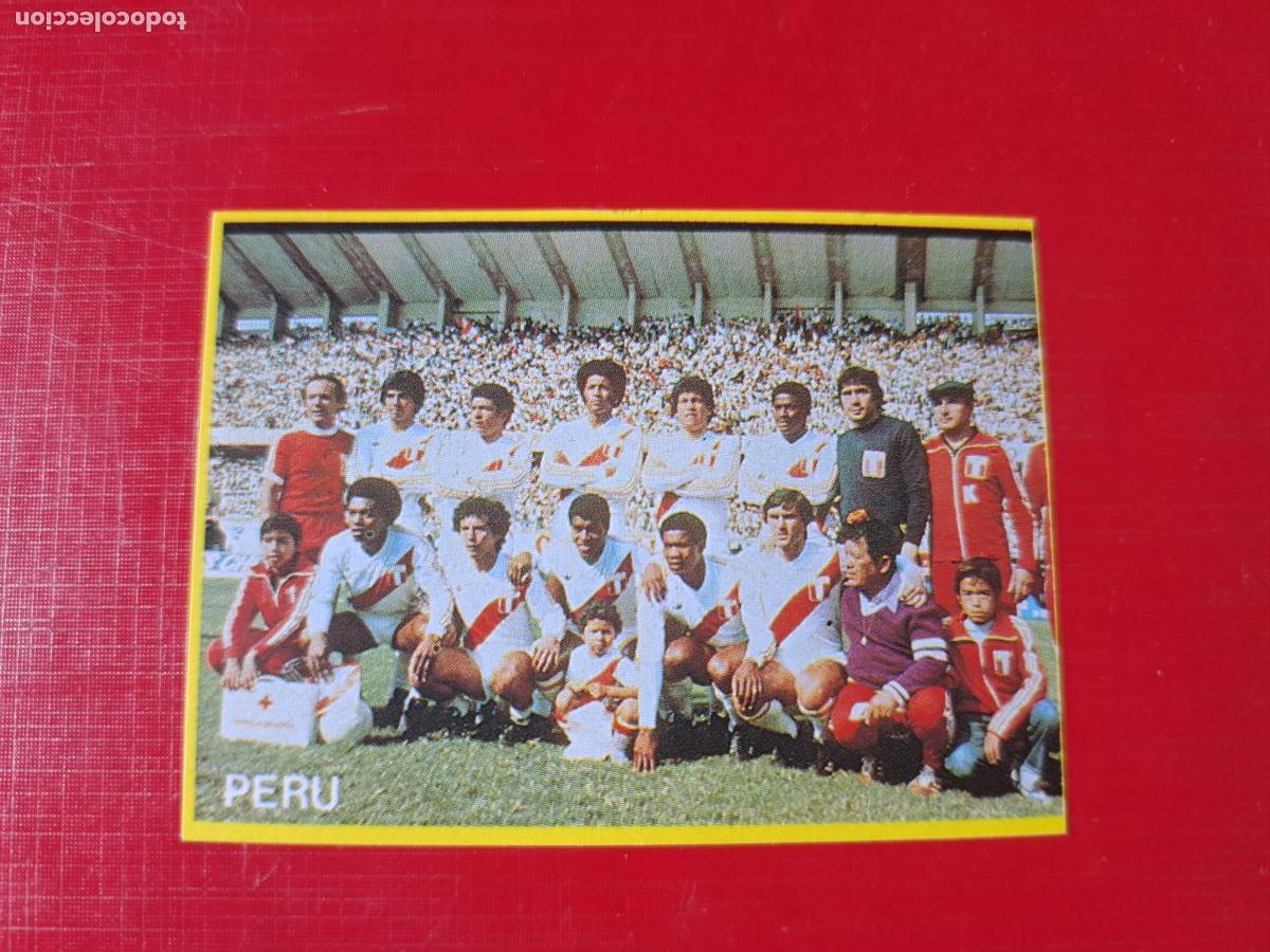 Cromos de F&uacute;tbol: FUTBOL EN ACCION DANONE MUNDIAL 82 N&ordm; 43 ALINEACION PERU SIN PEGAR