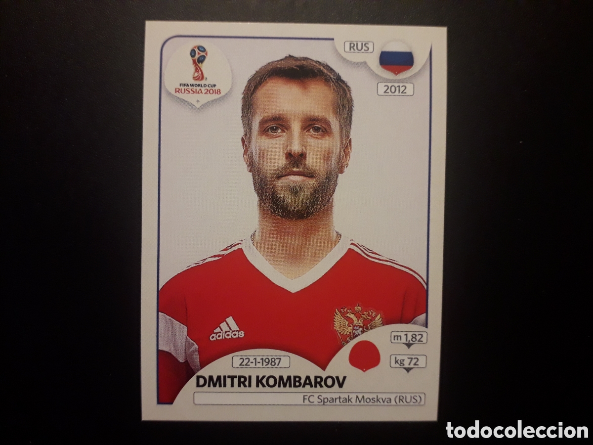 Cartes &agrave; collectionner de Football: KOMBAROV RUSIA MUNDIAL F&Uacute;TBOL RUSIA RUSSIA 2018 N&deg; 40 PANINI SIN PEGAR PEDIDO M&Iacute;NIMO 3&euro;