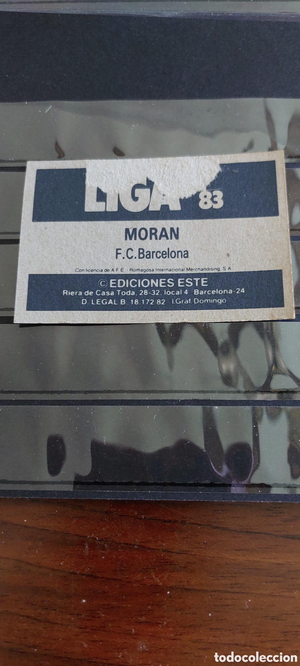 Cromos de f&uacute;tbol: Moran barcelona 82/83 cromo - Foto 2