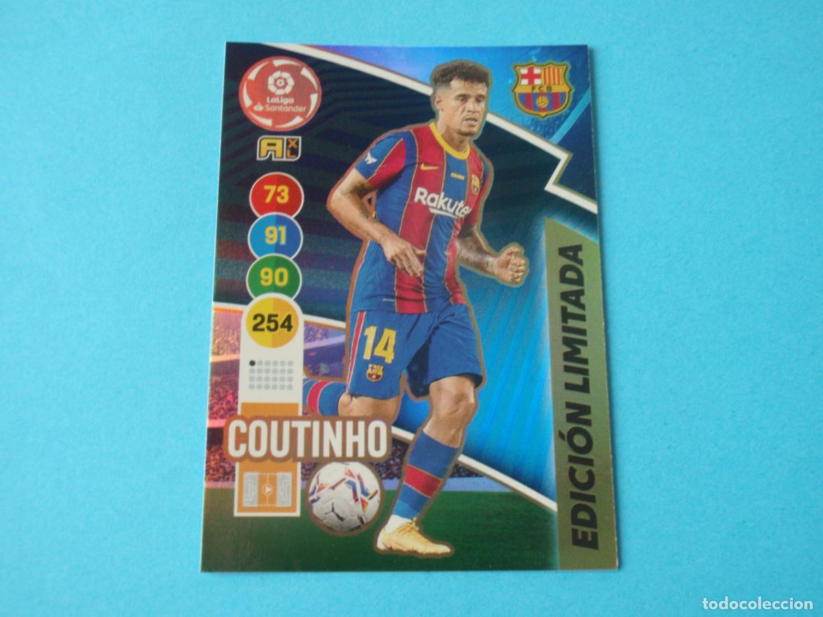 Fu&szlig;ball-Sticker: Cromo futbol COUTINHO Edici&oacute;n Limitada. Trading card La Liga Adrenalyn XL 2020 2021 Panini 20 21