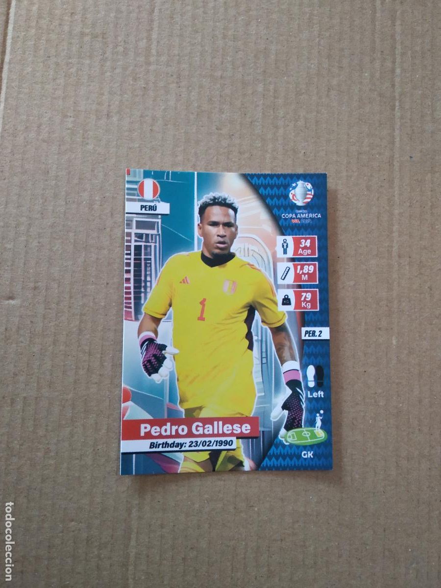 Fu&szlig;ball-Sticker: PER 2 PEDRO GALLESE PERU CROMO TARJETA FUTBOL COPA AMERICA 2024 FLASH EDITION