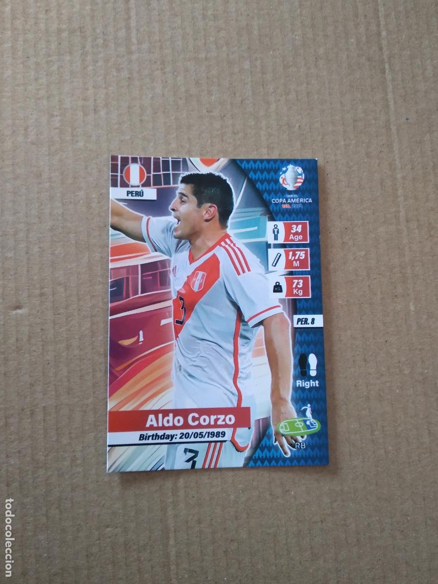 Fu&szlig;ball-Sticker: PER 8 ALDO CORZO PERU CROMO TARJETA FUTBOL COPA AMERICA 2024 FLASH EDITION
