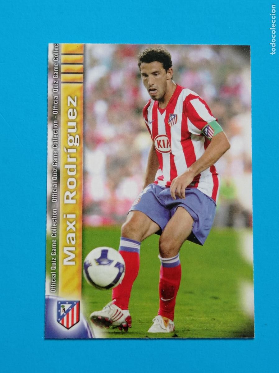 Football Stickers: 97 MAXI RODR&Iacute;GUEZ. ATL&Eacute;TICO DE MADRID. LAS FICHAS DE LA LIGA 2010. MUNDICROMO