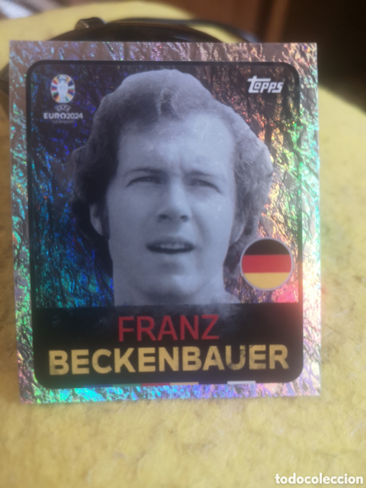 Cromos de f&uacute;tbol: STICKER TOPPS UEFA EURO 2024 GERMANY FRANZ BECKENBAUER PARALELA BASE - LEG 9