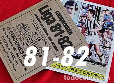 Cromos de f&uacute;tbol: Perez Contreras C.D. Castellon fichaje 15 custom 81-82