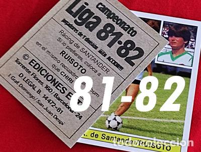 Cromos de f&uacute;tbol: Ruisoto Racing Santander custom 81-82