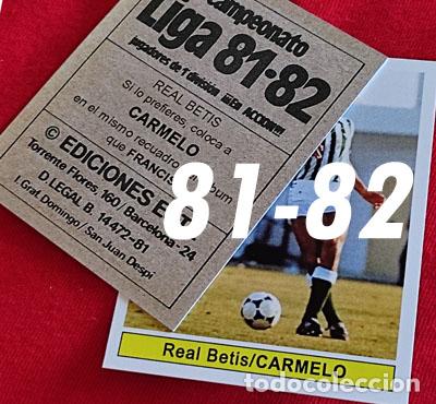 Cromos de f&uacute;tbol: Carmelo Real Betis custom 81-82