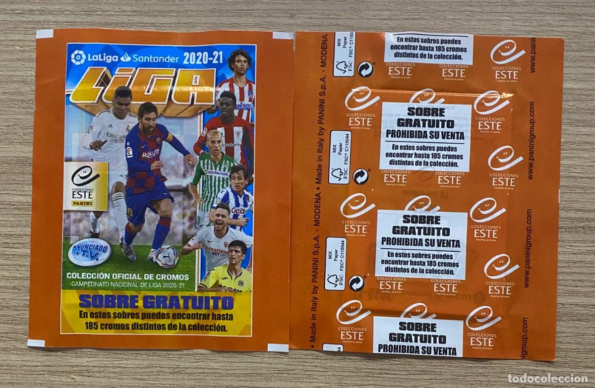 Cromos de f&uacute;tbol: SOBRE PROMOCIONAL DE CROMOS SIN ABRIR LIGA SANTANDER 2020 2021 20 21 ESTE
