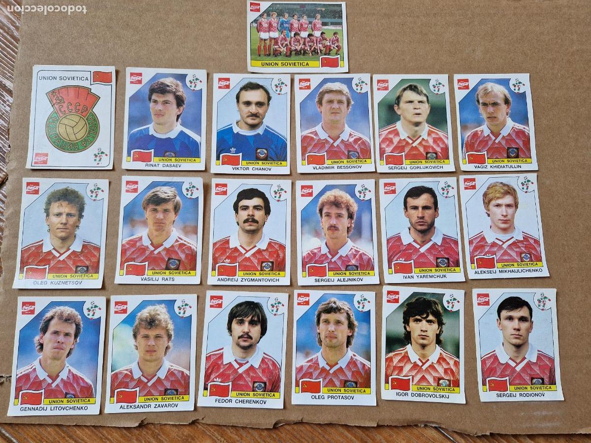 Football Stickers: EQUIPO COMPLETO RUSIA URSS CCCP UNION SOVIETICA MUNDIAL ITALIA 90 PANINI - COCA COLA ORIGINALES
