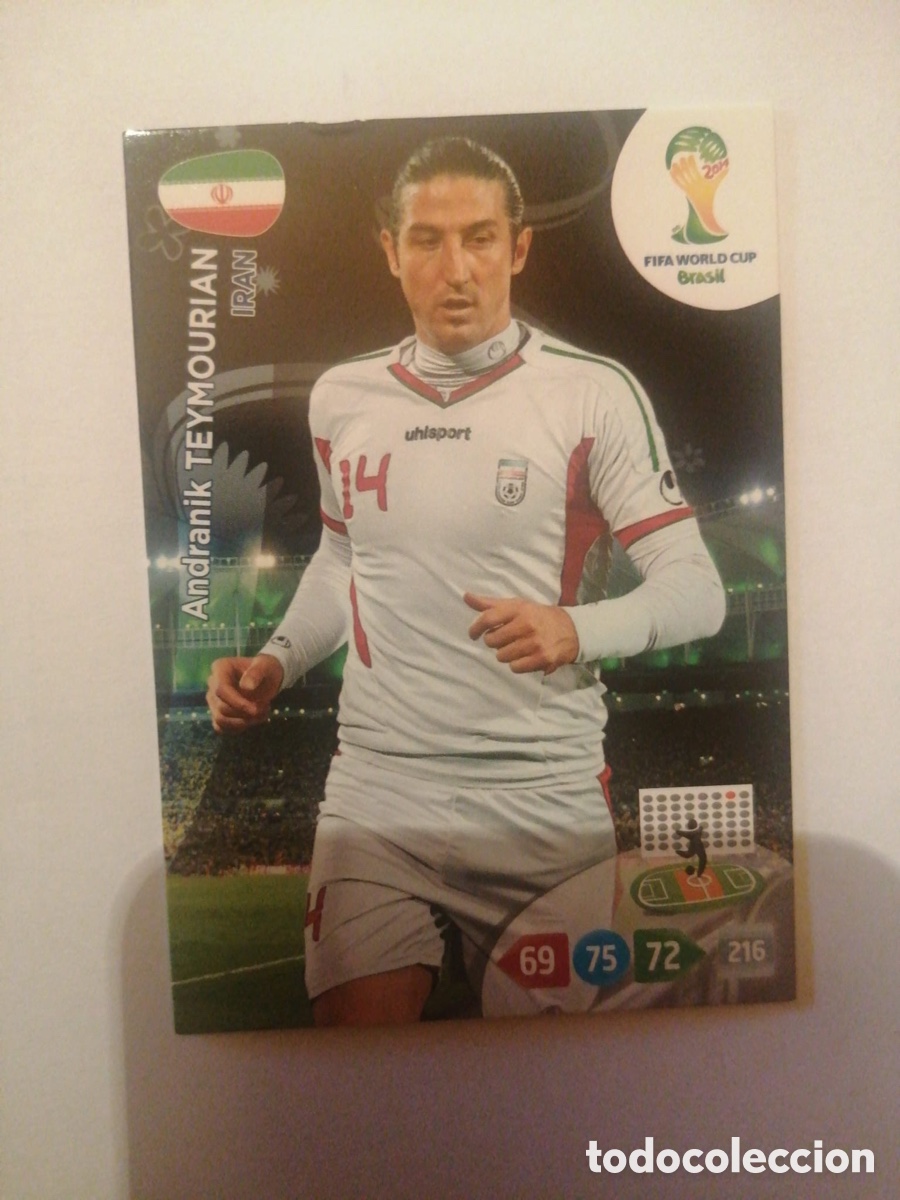 Football Stickers: TEYMOURIAN IRAN ADRENALYN MUNDIAL BRASIL 2014 FIFA WORLD CUP