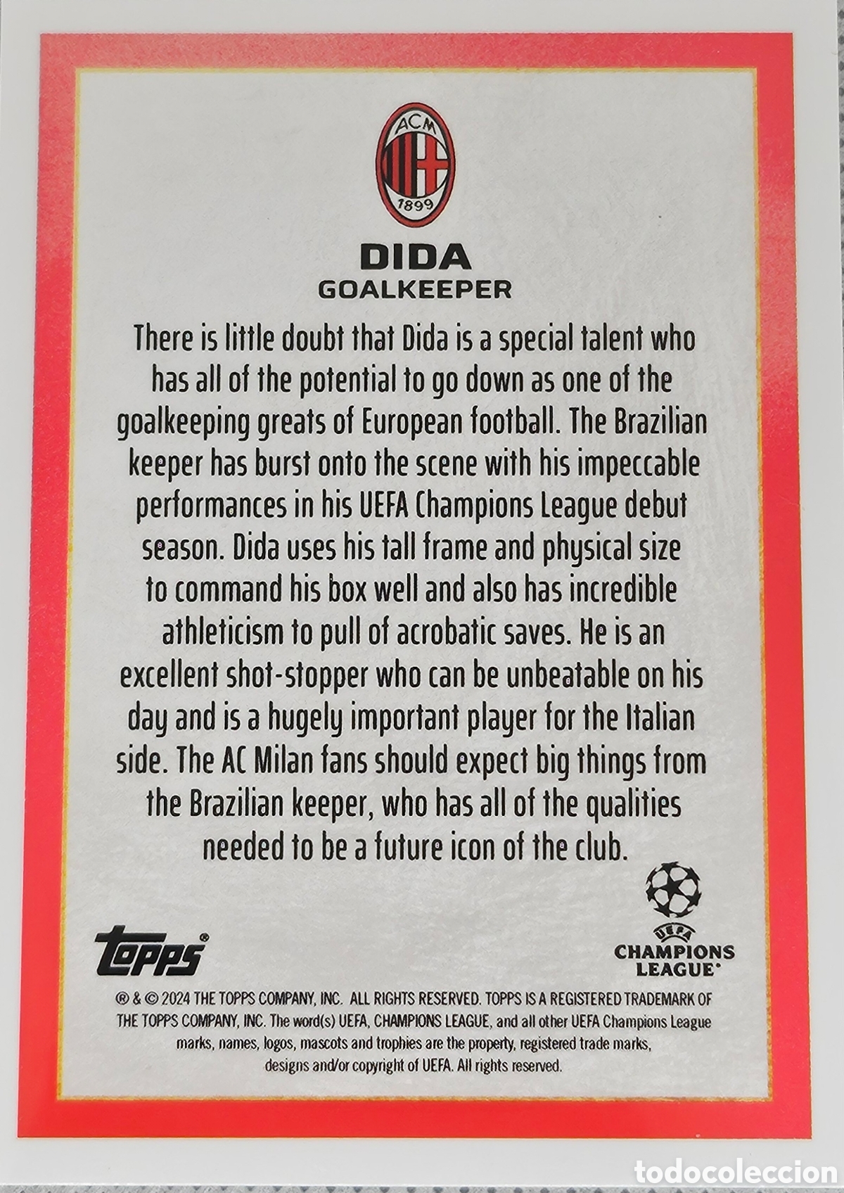 Cromos de f&uacute;tbol: Topps Now - Lost Rookie - Dida - Foto 2