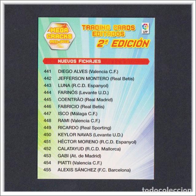 Figurine di Calcio: MEGACRACKS 2011 2012 11 12 PANINI INDICE SEGUNDA 2&ordf; EDICI&Oacute;N FICHAJES LIGA ALBUM MEGA CRACKS MGK 2