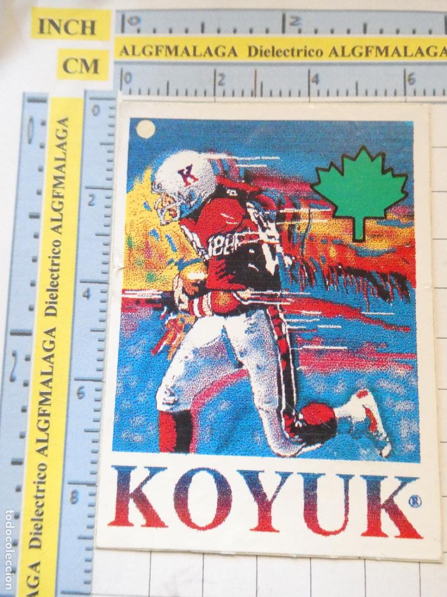Fu&szlig;ball-Sticker: CROMO CROMITO PEGATINA. KOYUK NFL ? F&Uacute;TBOL AMERICANO. CANAD&Aacute;.