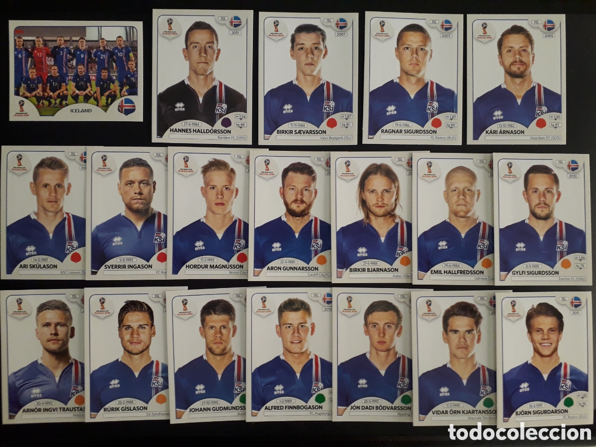 Figurine di Calcio: 19 CROMOS ISLANDIA MUNDIAL F&Uacute;TBOL RUSIA RUSSIA 2018 PANINI SIN PEGAR PEDIDO M&Iacute;NIMO 3&euro;. LEER