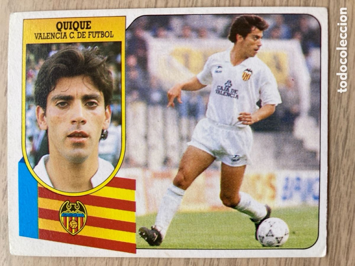 Cartes &agrave; collectionner de Football: QUIQUE VALENCIA LIGA ESTE 1991 1992 91 92 NUNCA PEGADO SIN PEGAR