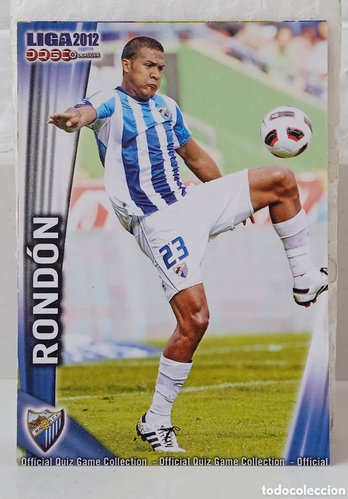 Cromos de F&uacute;tbol: MUNDICROMO 2011-FICHAS DE LA LIGA QUIZ 2012-RONDON(MALAGA)N&deg;290