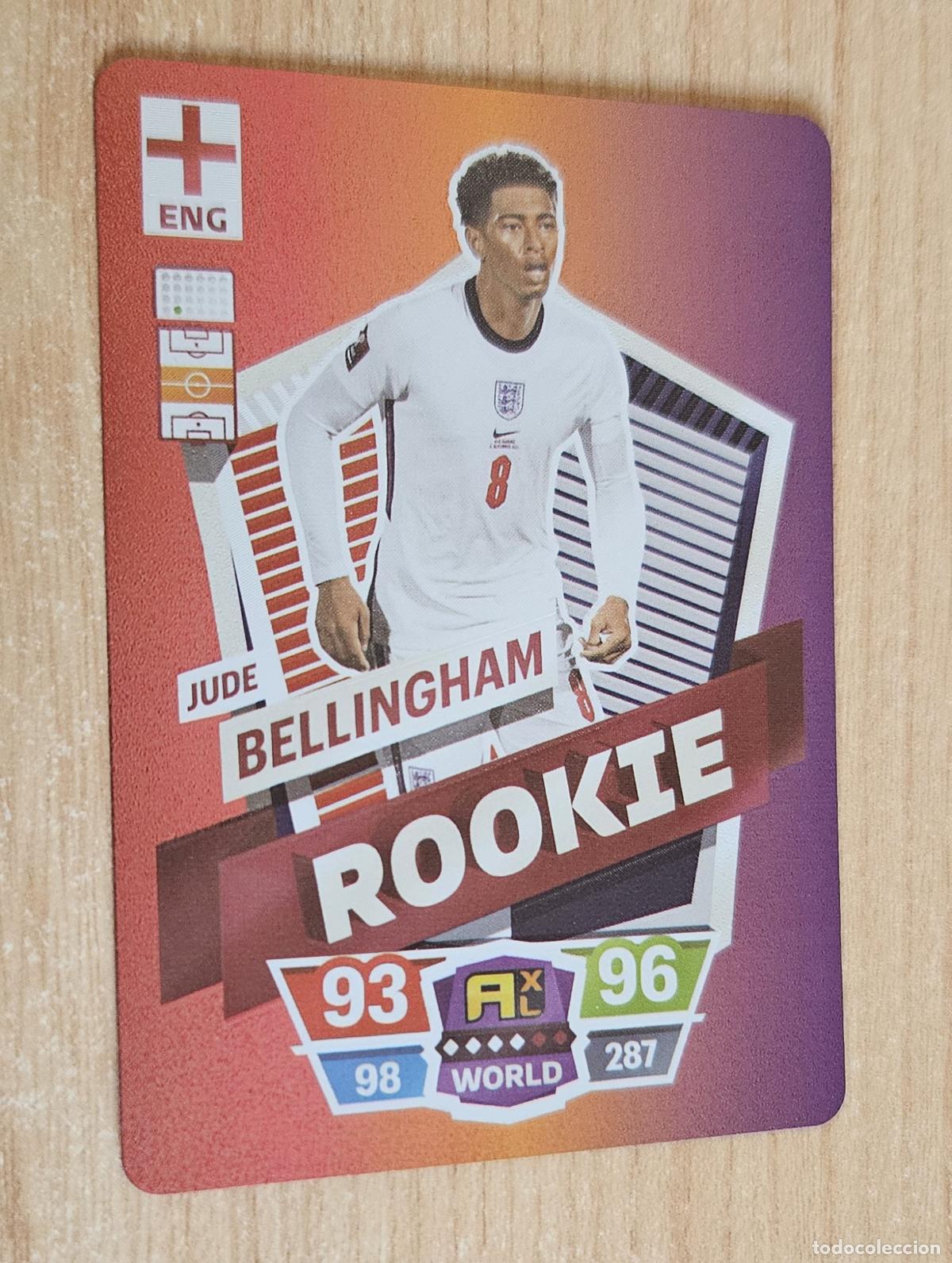 Cromos de f&uacute;tbol: Jude Bellingham (Inglaterra-Real Madrid). Cromo Trading card World Football Stars. Rookie