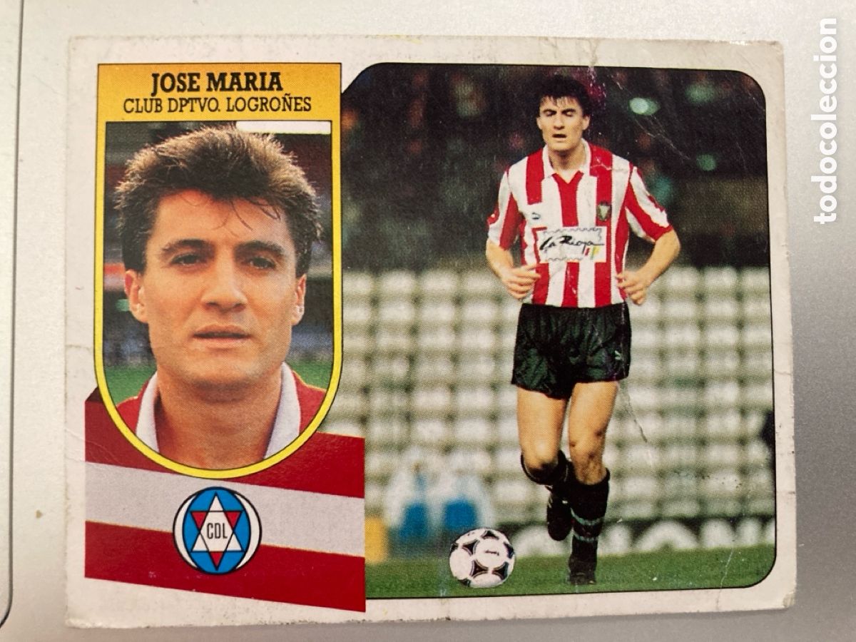 Fu&szlig;ball-Sticker: JOSE MARIA LOGRO&Ntilde;&Eacute;S LIGA ESTE 1991 1992 91 92 NUNCA PEGADO SIN PEGAR