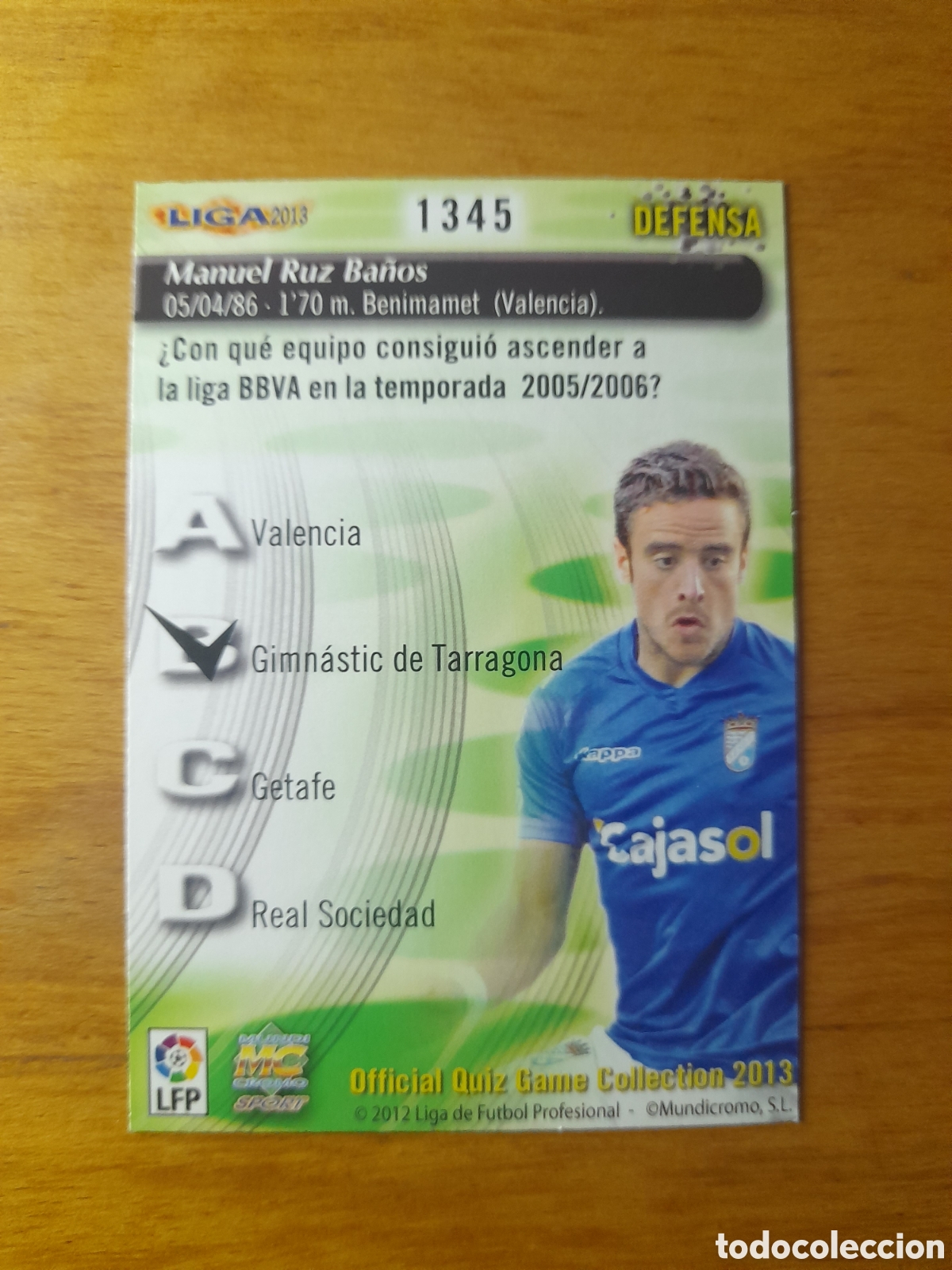 Figurine di Calcio: 1345 Manuel Mundicromo 2012/2013