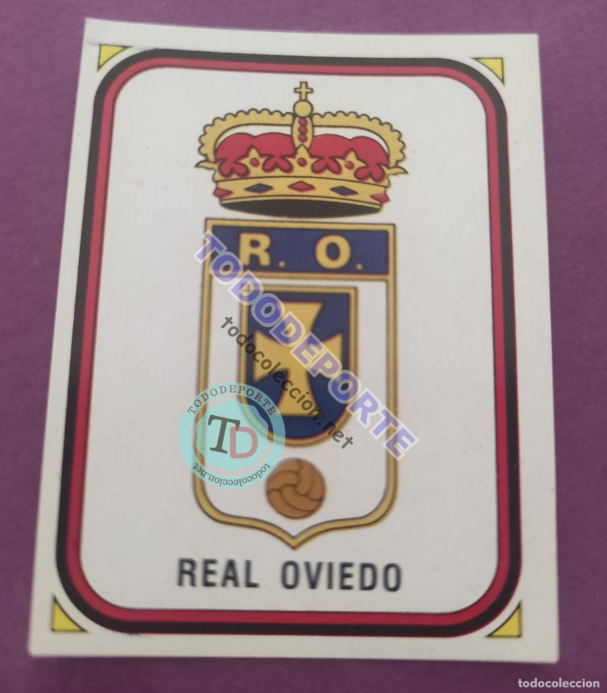 Fu&szlig;ball-Sticker: 370 - ESCUDO REAL OVIEDO- PANINI FUTBOL 84 LIGA TEMPORADA 1983/1984 CROMO CROM PF84
