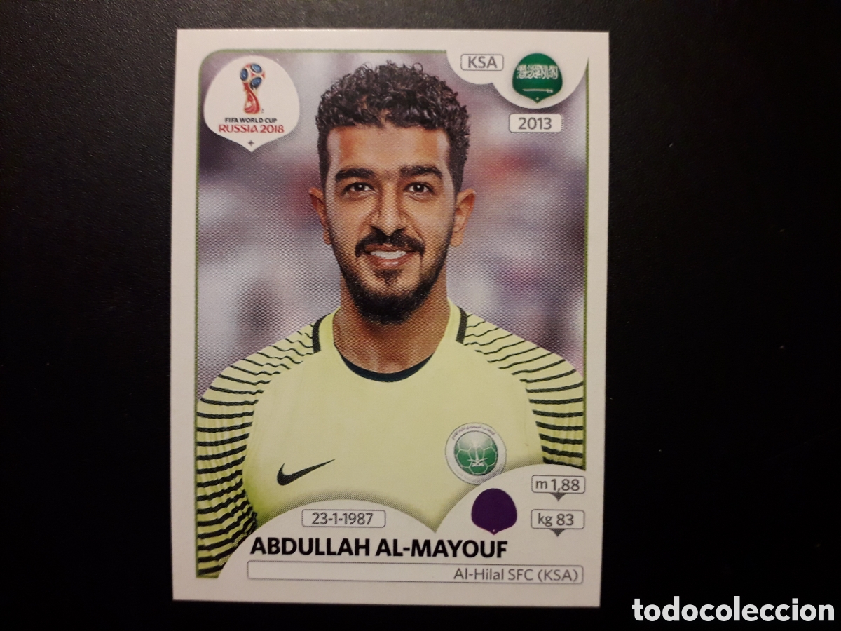Cromos de Futebol: AL MAYOUF ARABIA SAUD&Iacute; MUNDIAL F&Uacute;TBOL RUSIA RUSSIA 2018 N&deg; 54 PANINI SIN PEGAR PEDIDO M&Iacute;NIMO 3&euro;