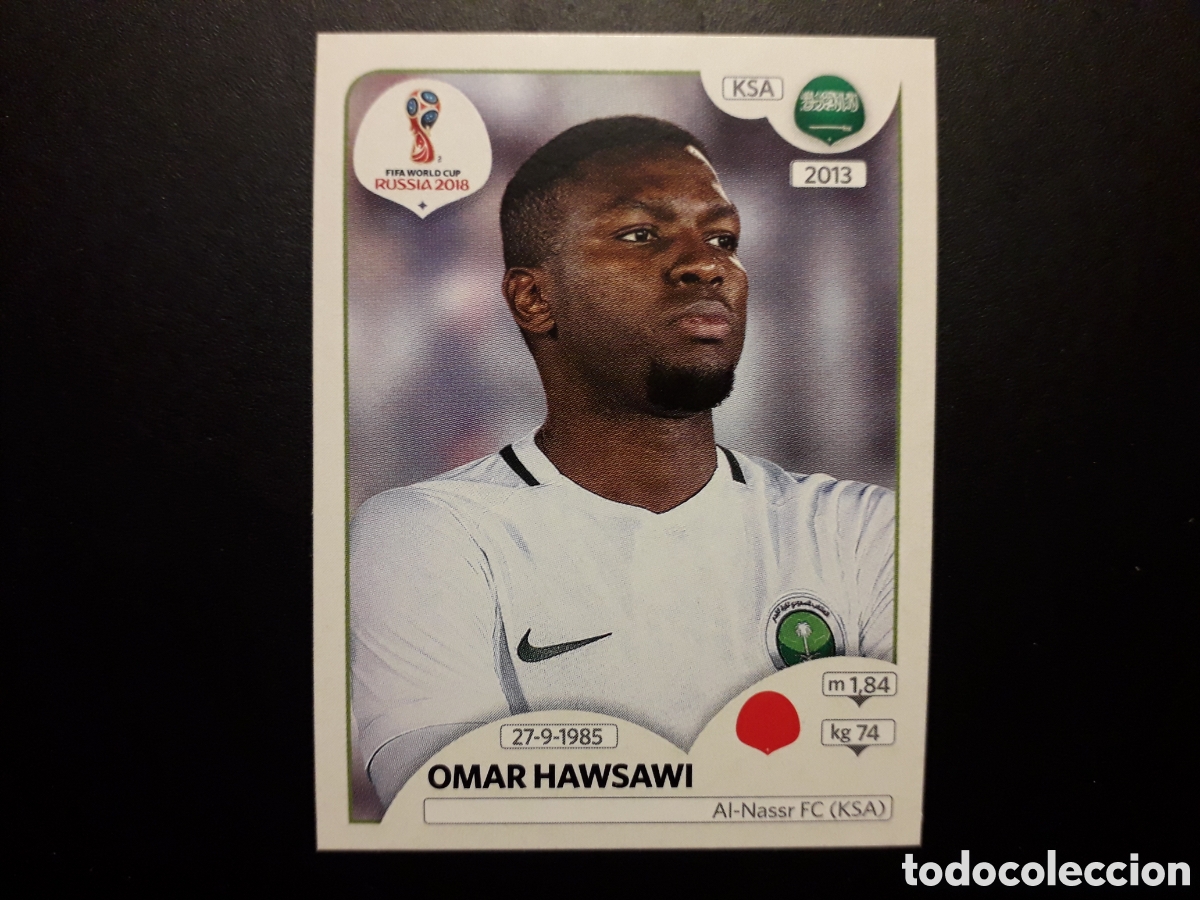 Cromos de Futebol: OMAR HAWSAWI ARABIA SAUD&Iacute; MUNDIAL F&Uacute;TBOL RUSIA RUSSIA 2018 N&deg; 58 PANINI SIN PEGAR PEDIDO M&Iacute;NIMO 3&euro;.