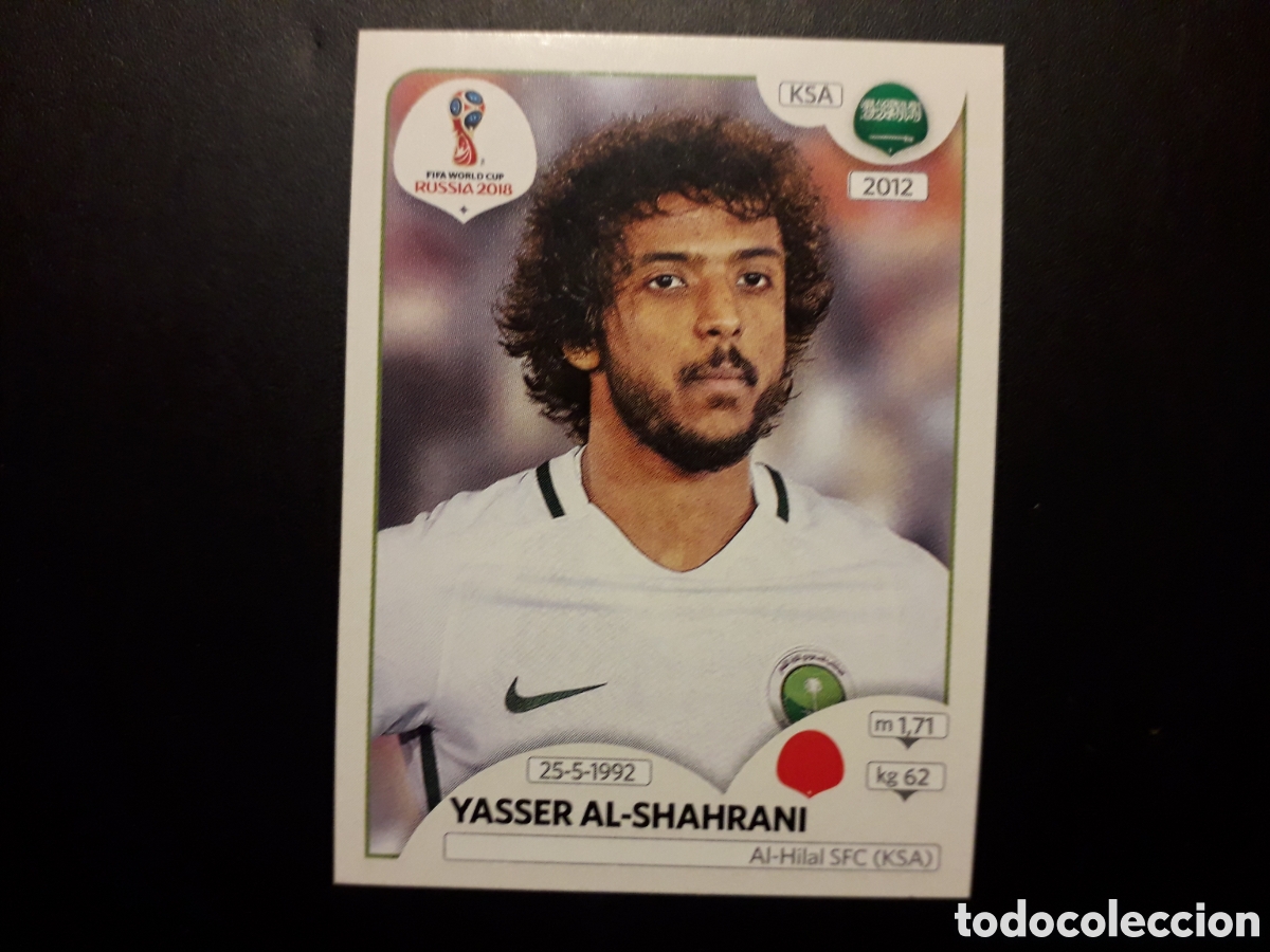 Cromos de Futebol: AL SHAHRANI ARABIA SAUD&Iacute; MUNDIAL F&Uacute;TBOL RUSIA RUSSIA 2018 N&deg; 59 PANINI SIN PEGAR PEDIDO M&Iacute;NIMO 3&euro;.