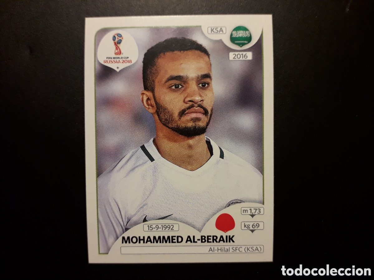 Cromos de Futebol: AL BERAIK ARABIA SAUD&Iacute; MUNDIAL F&Uacute;TBOL RUSIA RUSSIA 2018 N&deg; 61 PANINI SIN PEGAR PEDIDO M&Iacute;NIMO 3&euro;.