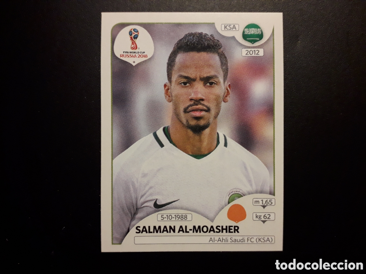 Cromos de Futebol: AL ABED ARABIA SAUD&Iacute; MUNDIAL F&Uacute;TBOL RUSIA RUSSIA 2018 N&deg; 68 PANINI SIN PEGAR PEDIDO M&Iacute;NIMO 3&euro;