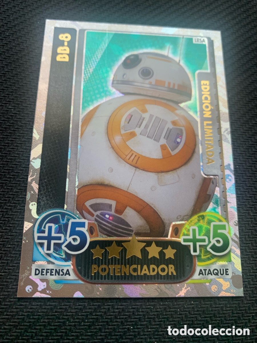 Cromos de f&uacute;tbol: BB-8 CARD EDICI&Oacute;N LIMITADA LEBA STAR WARS FORCE ATTAX EXTRA TOPPS NUEVA CARTA