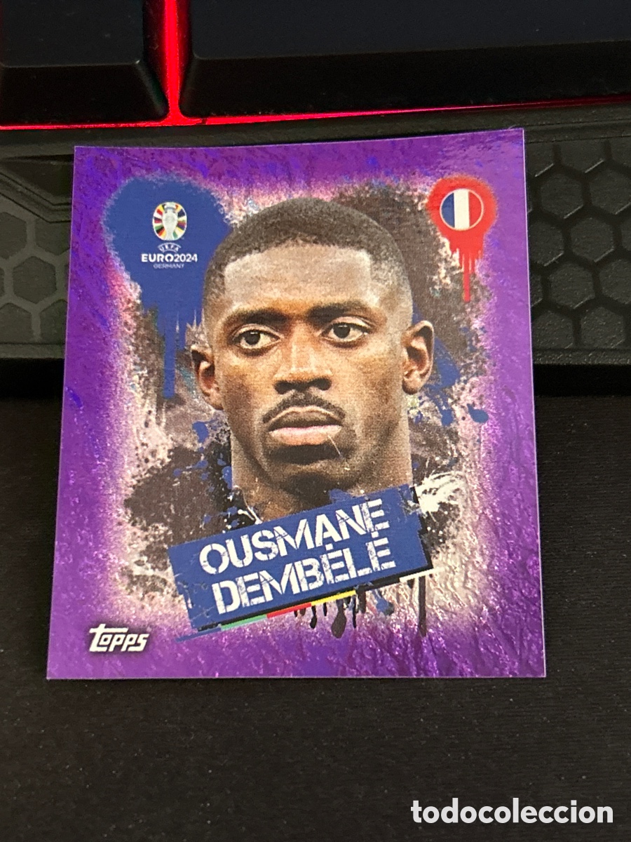Cromos de Futebol: FRA 3 OUSMANE DEMBELE (FRANCIA) PARALELA PARALLEL PURPLE TOPPS EURO STICKERS GERMANY 2024 24