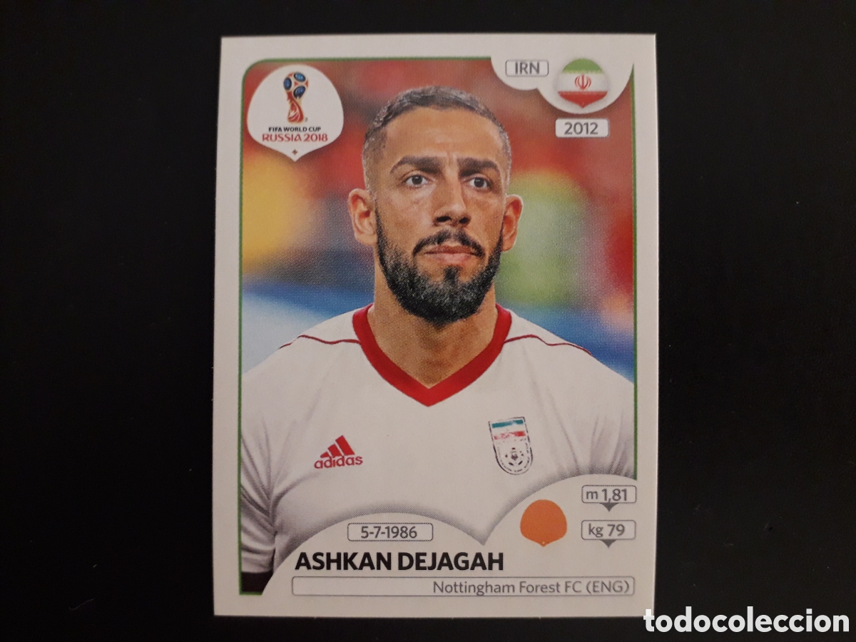 Cartes &agrave; collectionner de Football: DEJAGAH IR&Aacute;N MUNDIAL F&Uacute;TBOL RUSIA RUSSIA 2018 N&deg; 186 PANINI SIN PEGAR PEDIDO M&Iacute;NIMO 3&euro;