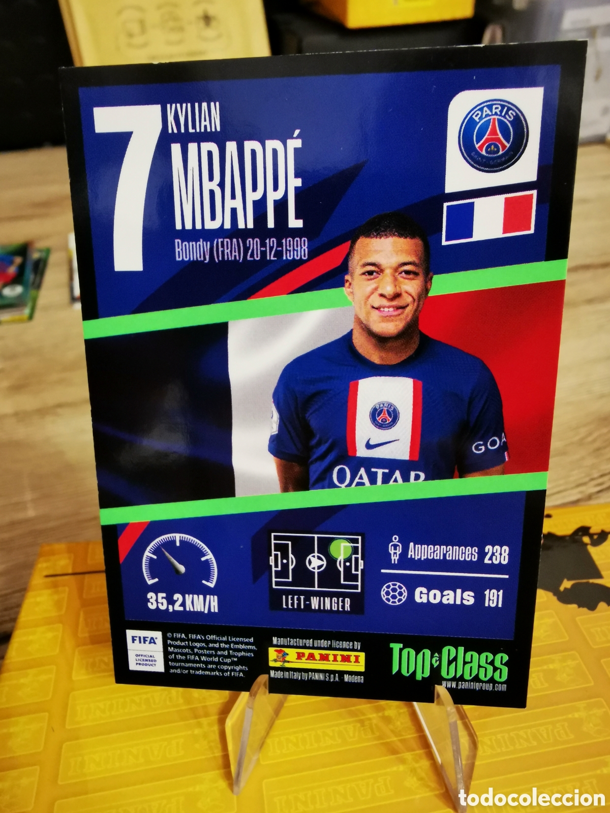 Cromos de f&uacute;tbol: Mbappe 159 Super Sonic Panini Top Class 2023 PSG - Foto 2