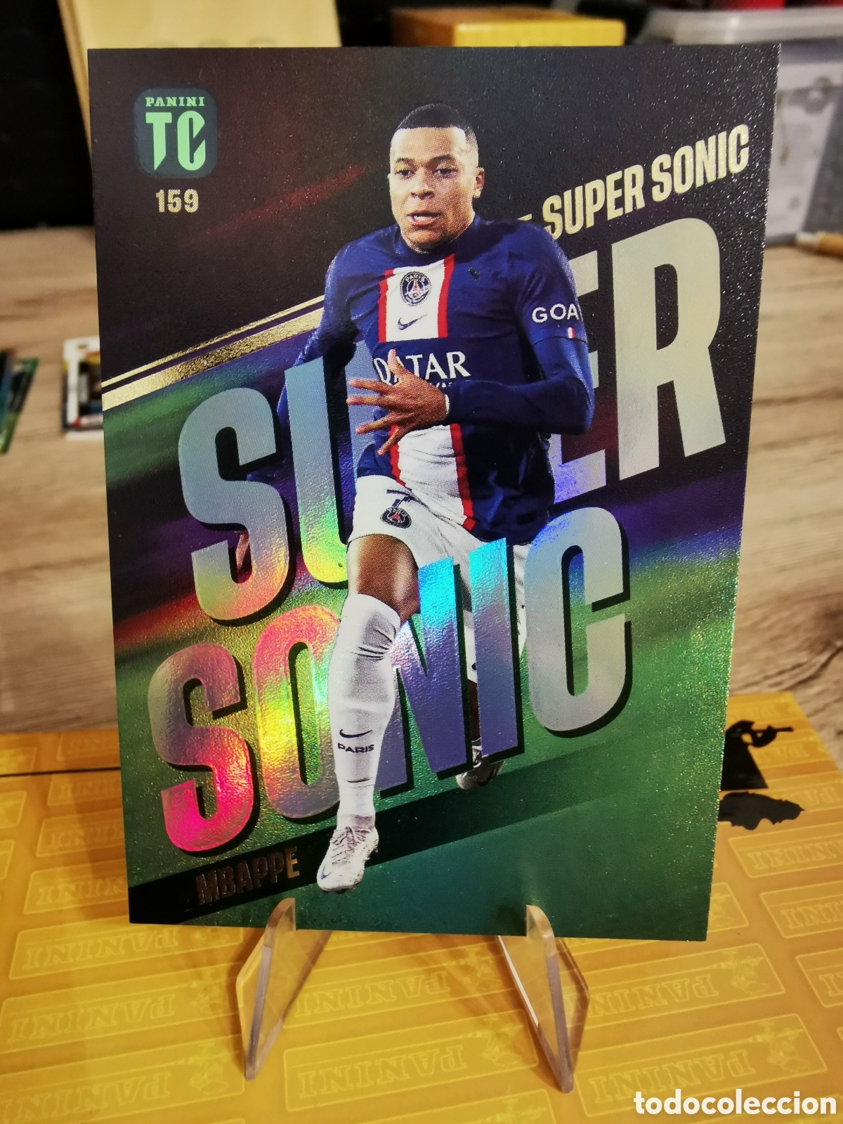 Cromos de f&uacute;tbol: Mbappe 159 Super Sonic Panini Top Class 2023 PSG - Foto 1