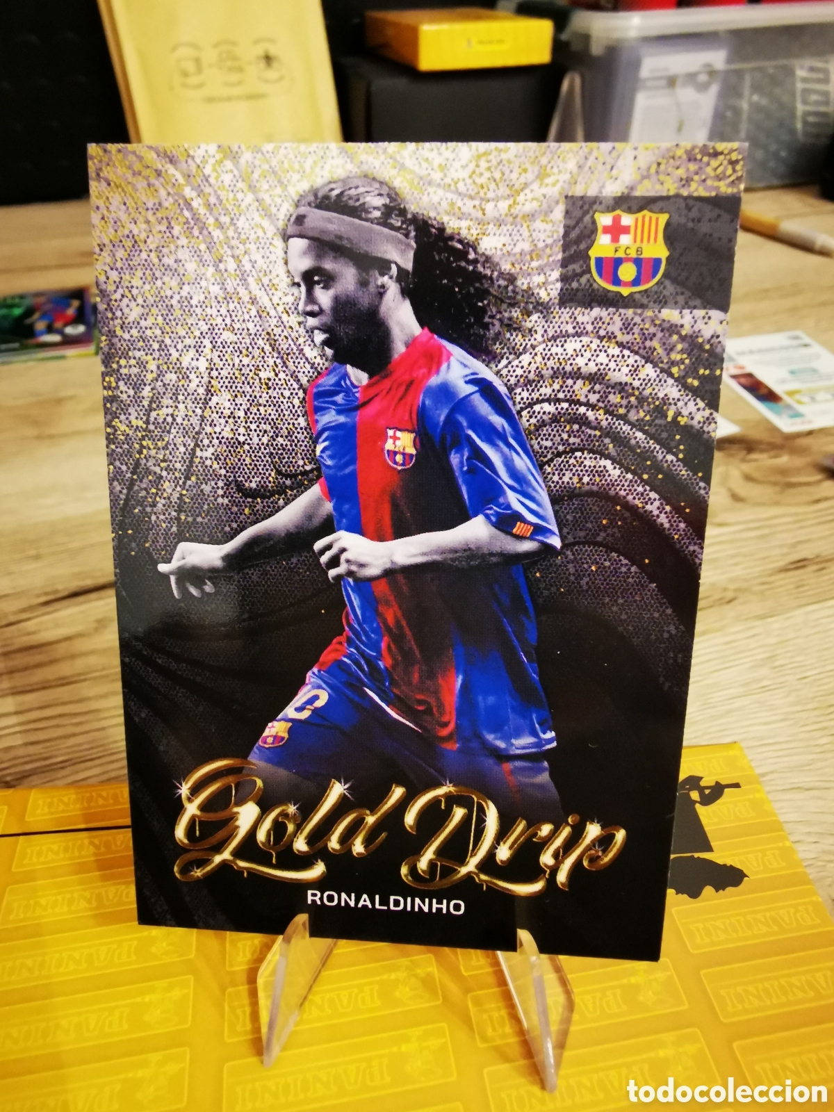 ronaldinho gaucho -gold drip - topps fc barcelo - Buy Collectible 