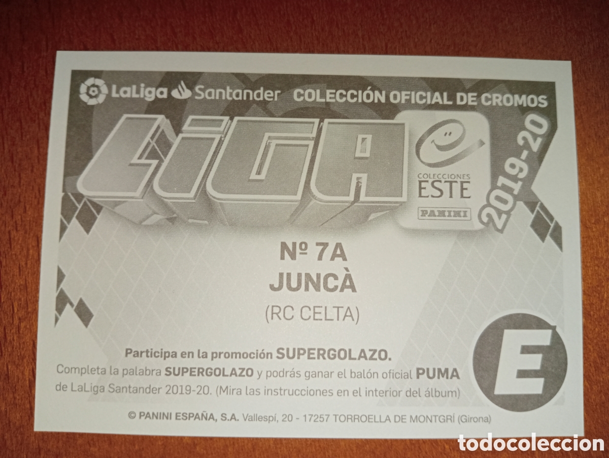 Cromos de f&uacute;tbol: Junca n&deg;7A liga este 19/20 Celta - Foto 2