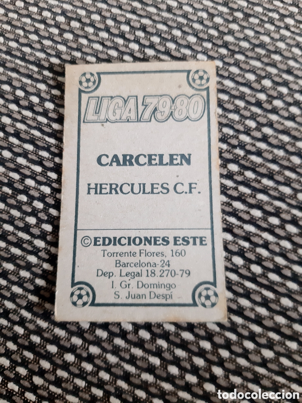 Cromos de f&uacute;tbol: CARCELEN.. HERCULES.. ESTE 79 80 SIN PEGAR - Foto 2
